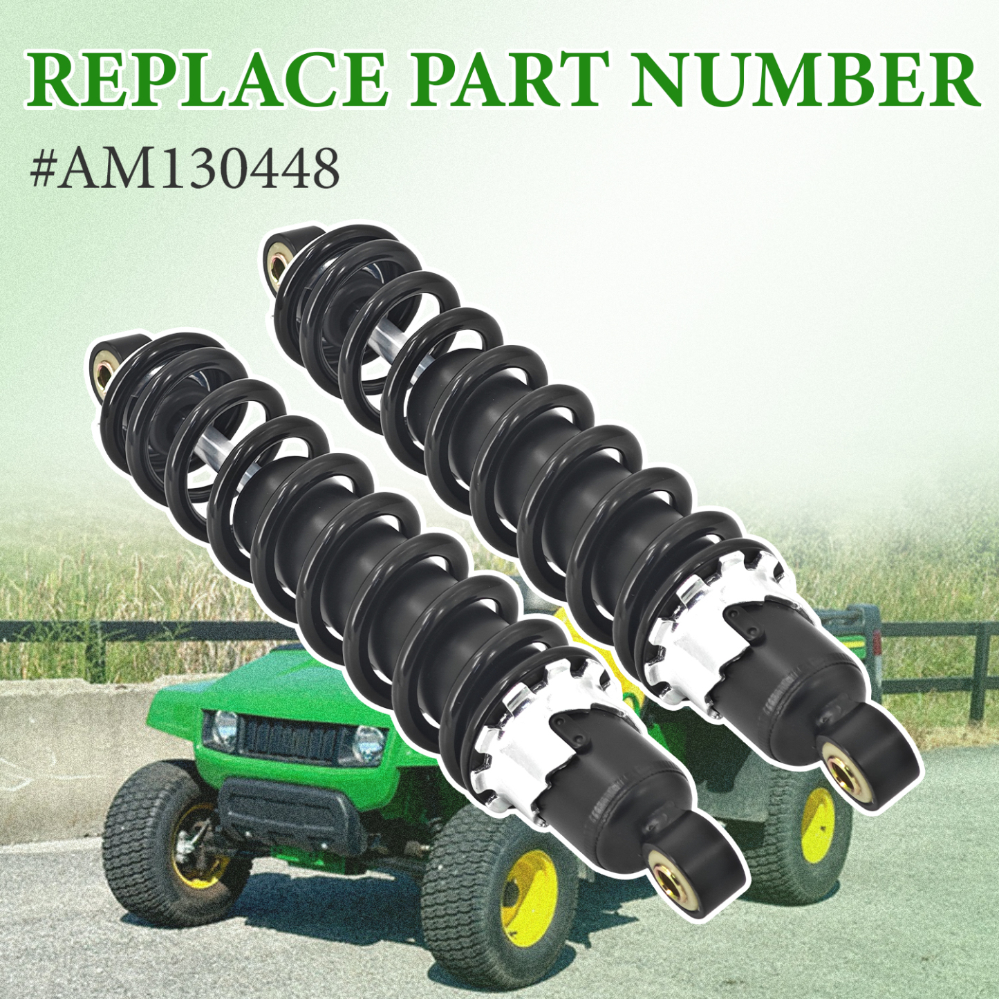 Front Shock Absorbers Struts Fit for John Deere Gators TH, TS, TX, 4X2, 6X4, Trail Turf Worksite Military