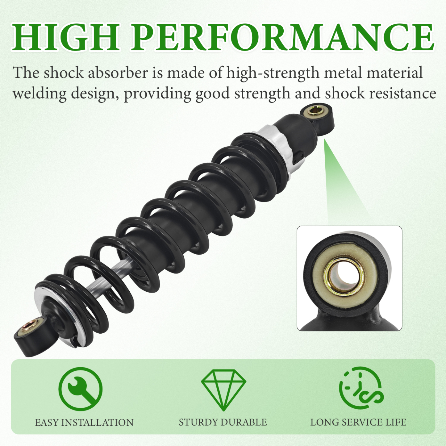 Front Shock Absorbers Struts Fit for John Deere Gators TH, TS, TX, 4X2, 6X4, Trail Turf Worksite Military