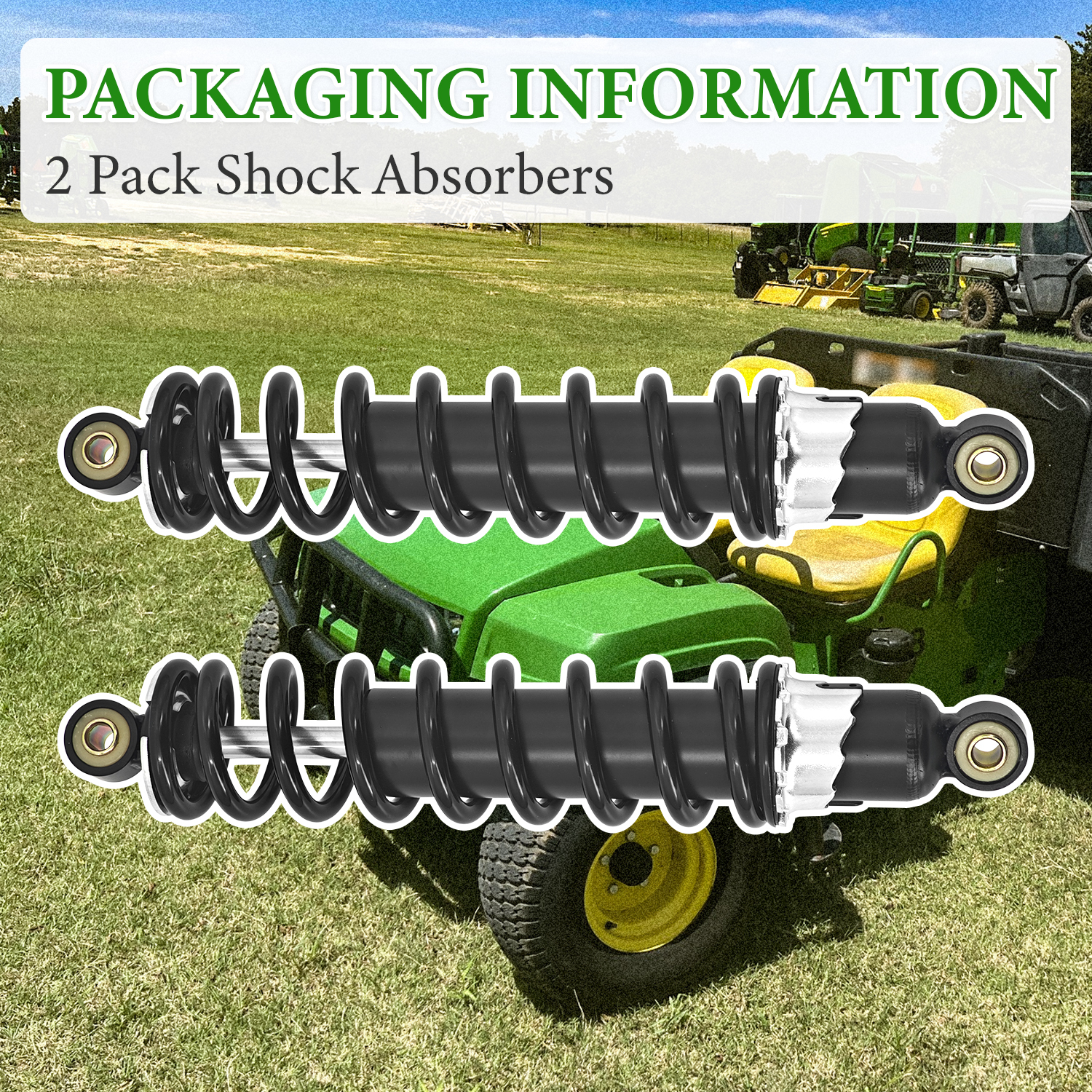 Front Shock Absorbers Struts Fit for John Deere Gators TH, TS, TX, 4X2, 6X4, Trail Turf Worksite Military