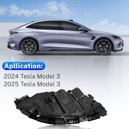 Front Left LED Headlight fit for 2024-2025 Tesla Model 3 Highland - Passenger Side 