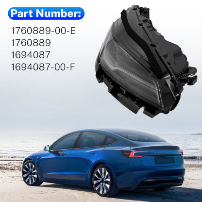 Front Right LED Headlight fit for 2024-2025 Tesla Model 3 Highland - Driver Side 