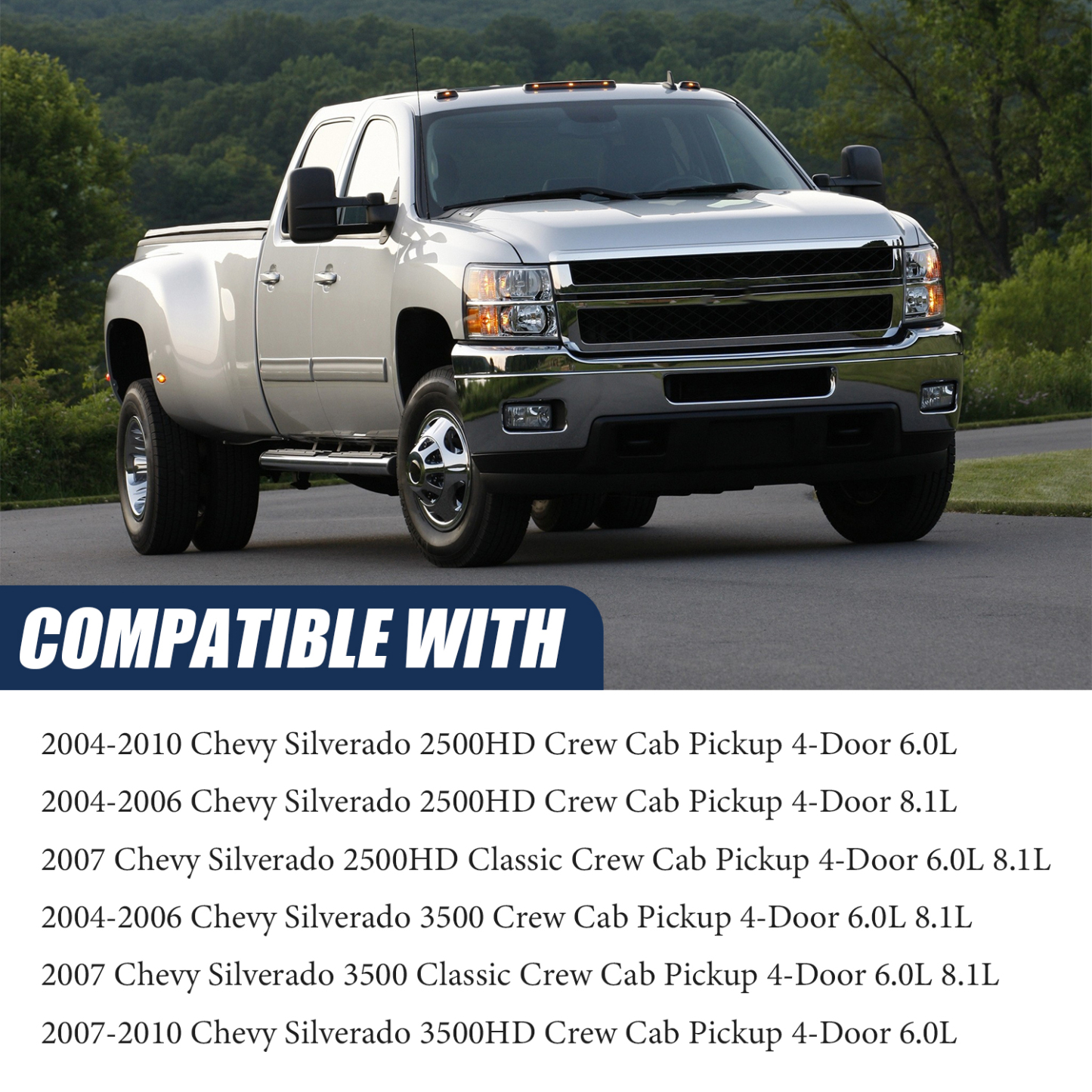 Fuel Line Kit Compatible with 2004-2010 Chevy Silverado GMC Sierra 2500 3500 HD Crew Cab 6.0L 8.1L