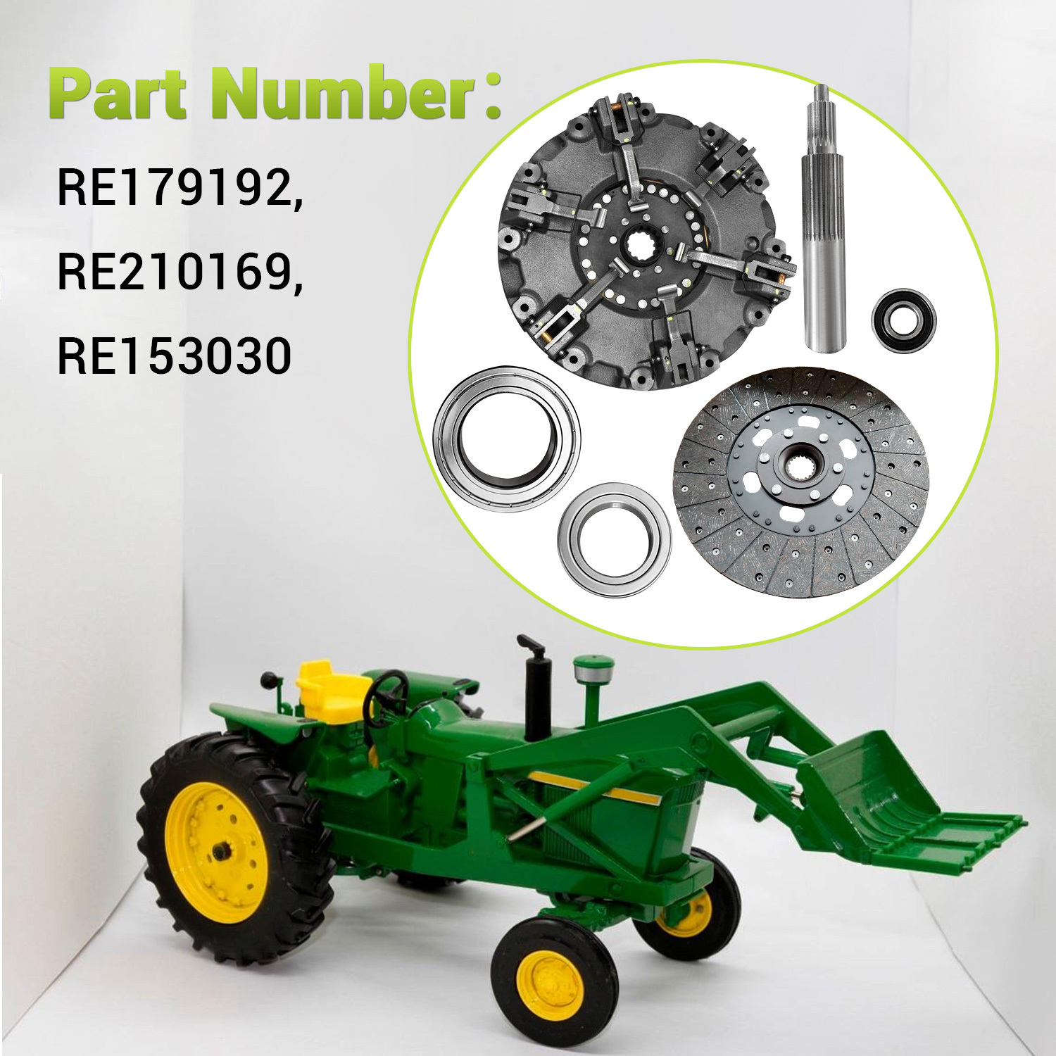 Clutch Kit Compatible with John Deere 4000 4010 4020 Replace RE210169