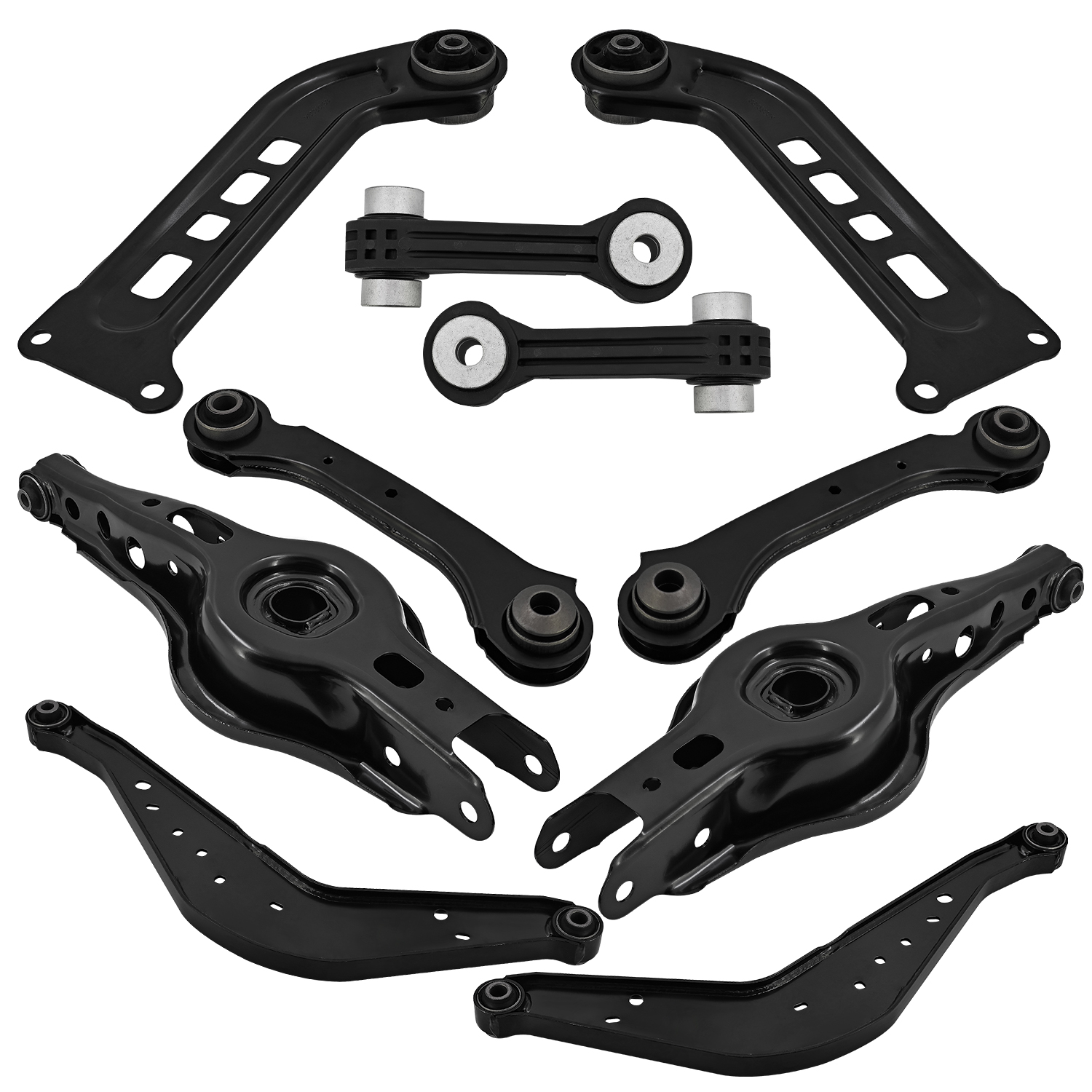 10PCS Rear Upper and Lower Control Arms Suspension Kit, Fits Chevy Malibu 2016-2023, Fits Buick Regal Sportback 2018-2020 FWD, Trailing Arm Sway Bar Link