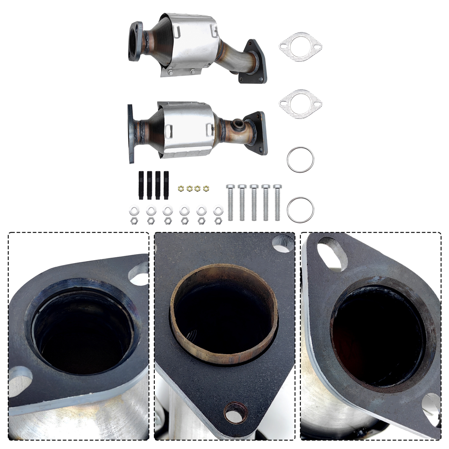 Front Catalytic Converter Kit fit for Nissan Frontier 2005-2019, Pathfinder 2005-2012, NV1500, NV2500, NV3500, Xterra & Suzuki Equator, 4.0L, EPA Compliant