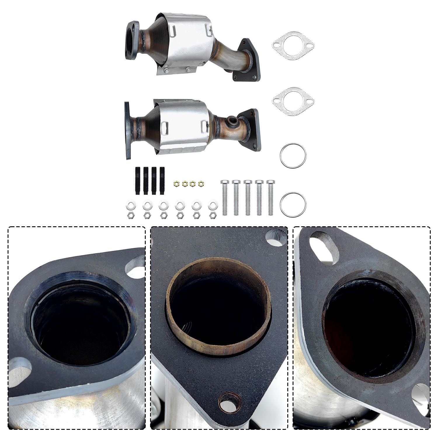 Front Catalytic Converter Kit fit for Nissan Frontier 2005-2019, Pathfinder 2005-2012, NV1500, NV2500, NV3500, Xterra & Suzuki Equator, 4.0L, EPA Compliant