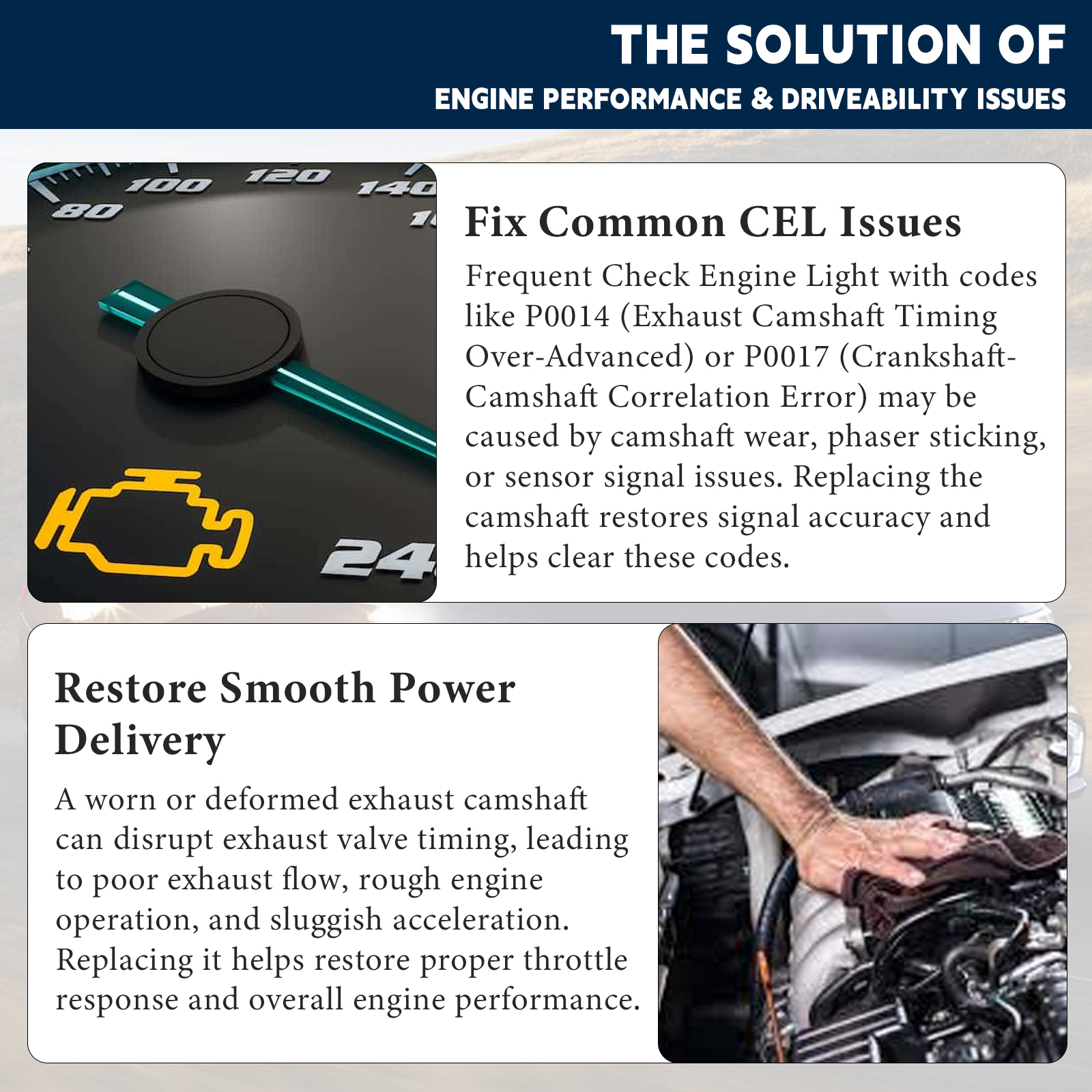 Exhaust Camshaft 2.0T LTG, Exhaust Camshaft New Fits for Cadillac ATS CTS CT6, for Chevrolet Camaro Equinox Malibu and Buick Envision