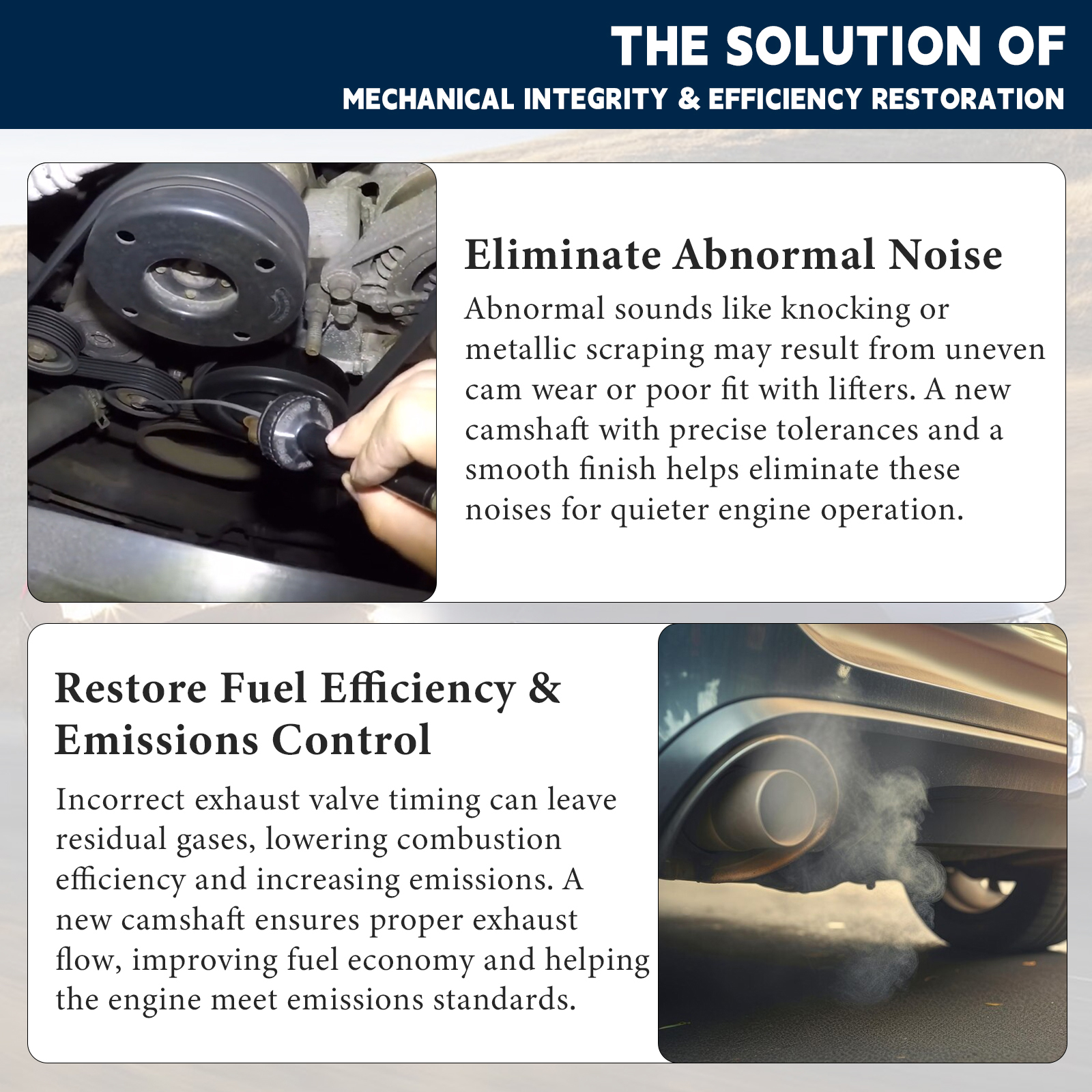 Exhaust Camshaft 2.0T LTG, Exhaust Camshaft New Fits for Cadillac ATS CTS CT6, for Chevrolet Camaro Equinox Malibu and Buick Envision