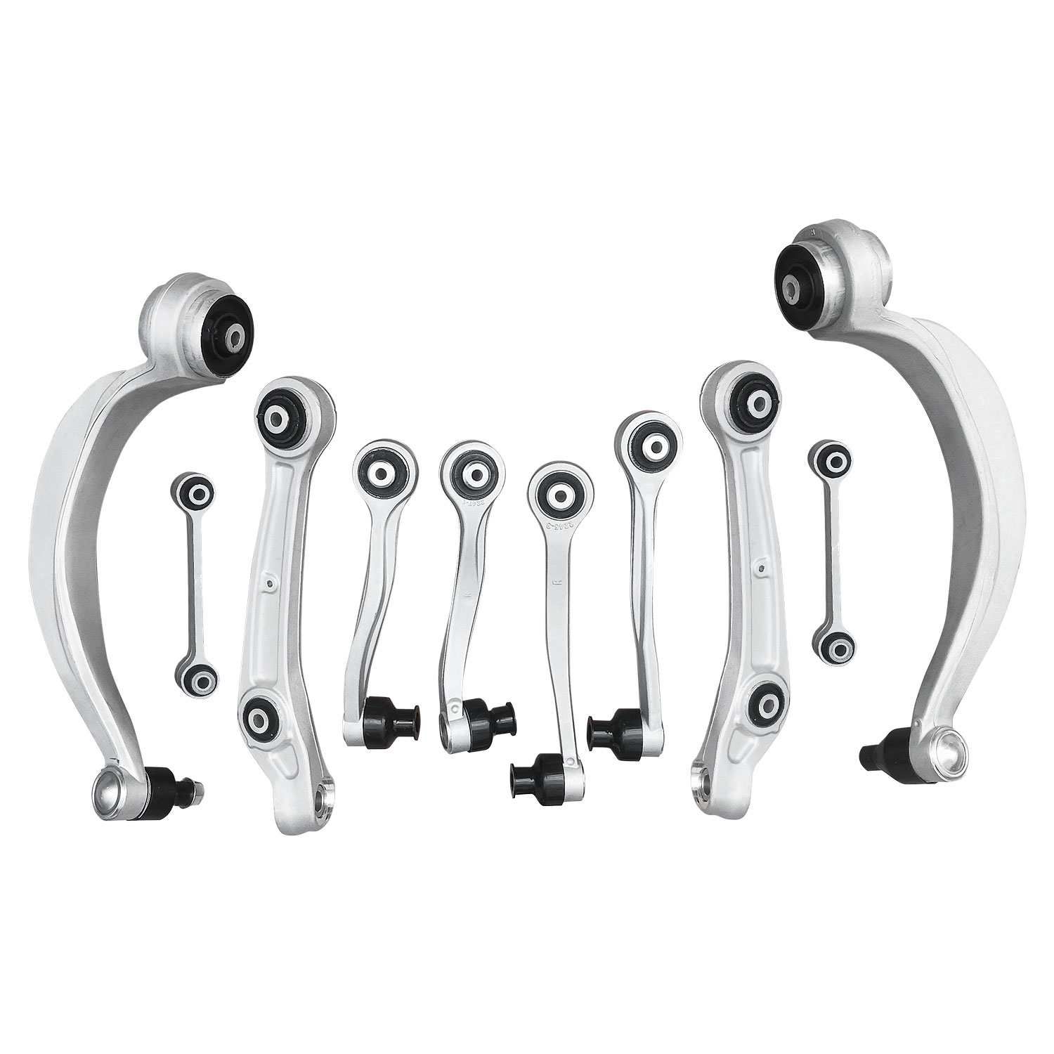 16Pcs Front Upper Lower Control Arms Kit for Audi A8 Quattro 2011-2016 w/Ball Joint Suspension Kit