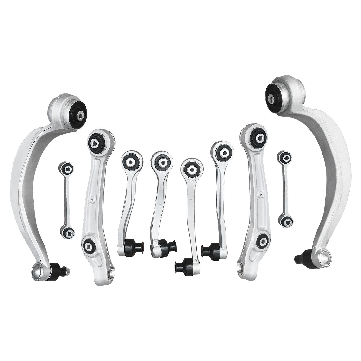 16Pcs Front Upper Lower Control Arms Kit for Audi A8 Quattro 2011-2016 w/Ball Joint Suspension Kit