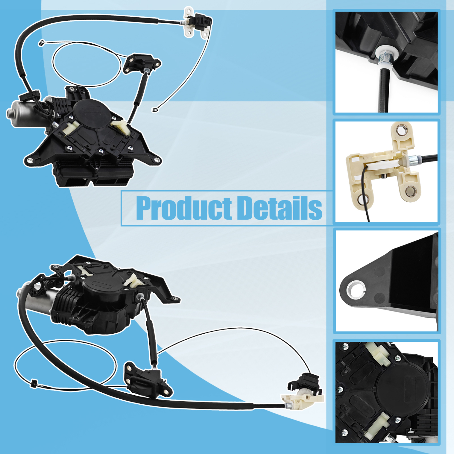 Driver Side Sliding Door Motor Assembly with Cable Compatible with Honda Odyssey 2011-2017 3.5L V6