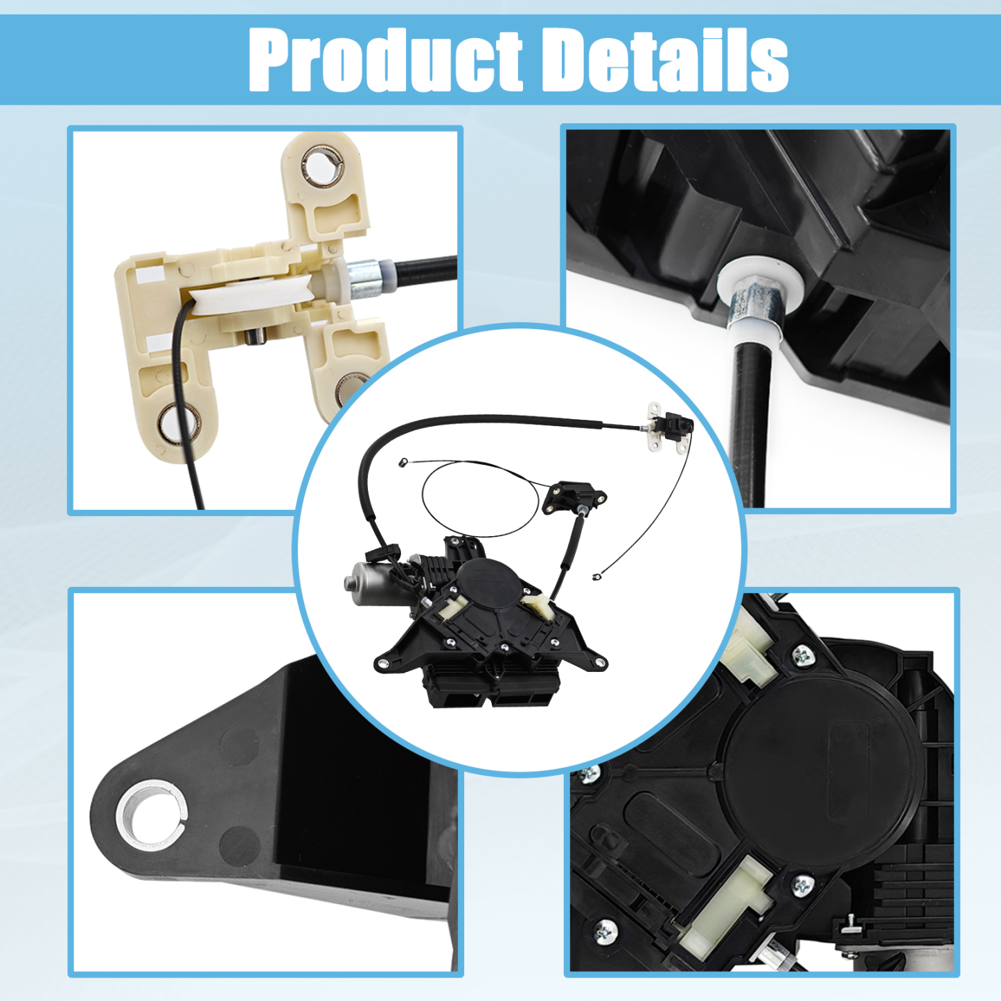 Passenger Side Sliding Door Motor Assembly with Cable Compatible with Honda Odyssey 2011-2017 3.5L V6