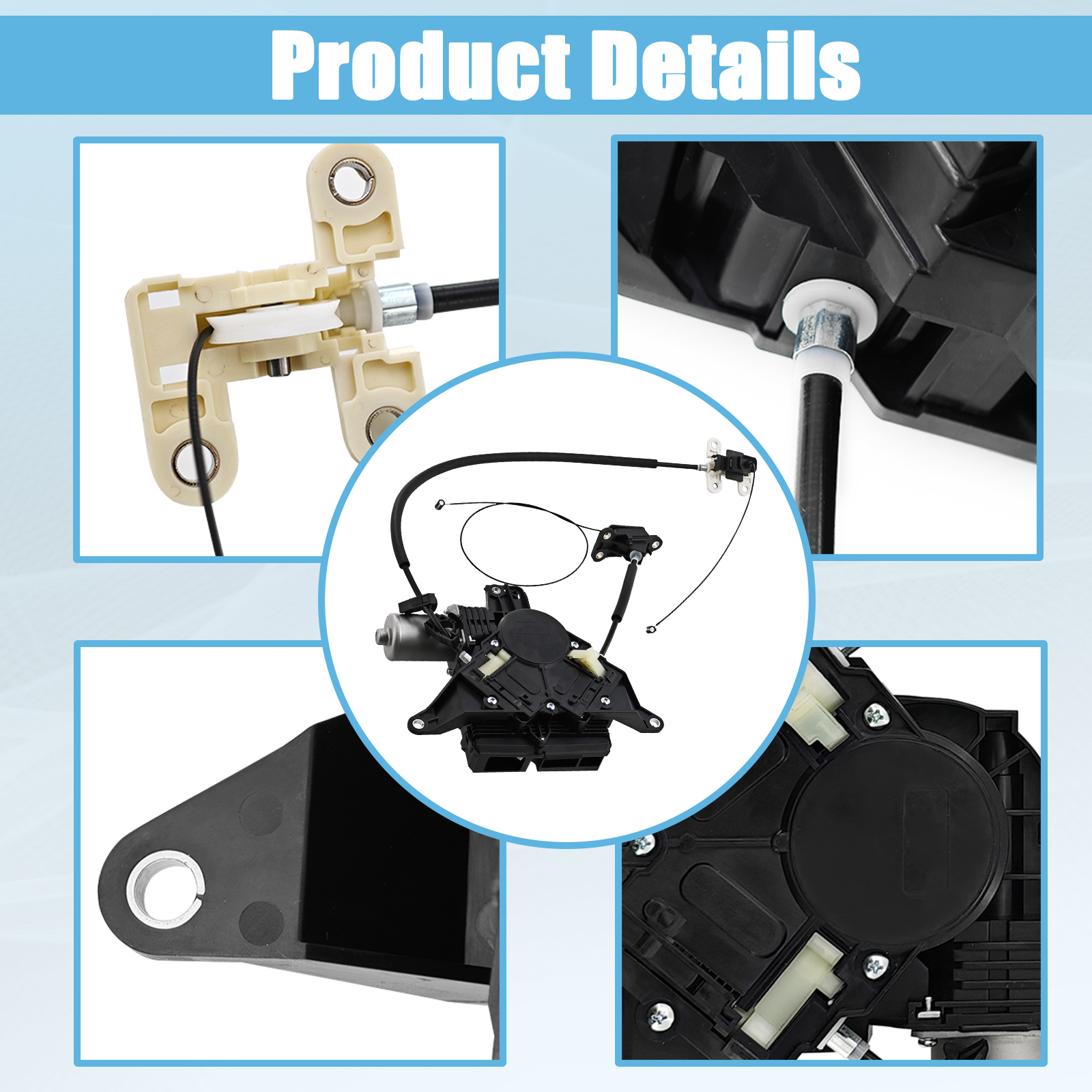 Passenger Side Sliding Door Motor Assembly with Cable Compatible with Honda Odyssey 2011-2017 3.5L V6