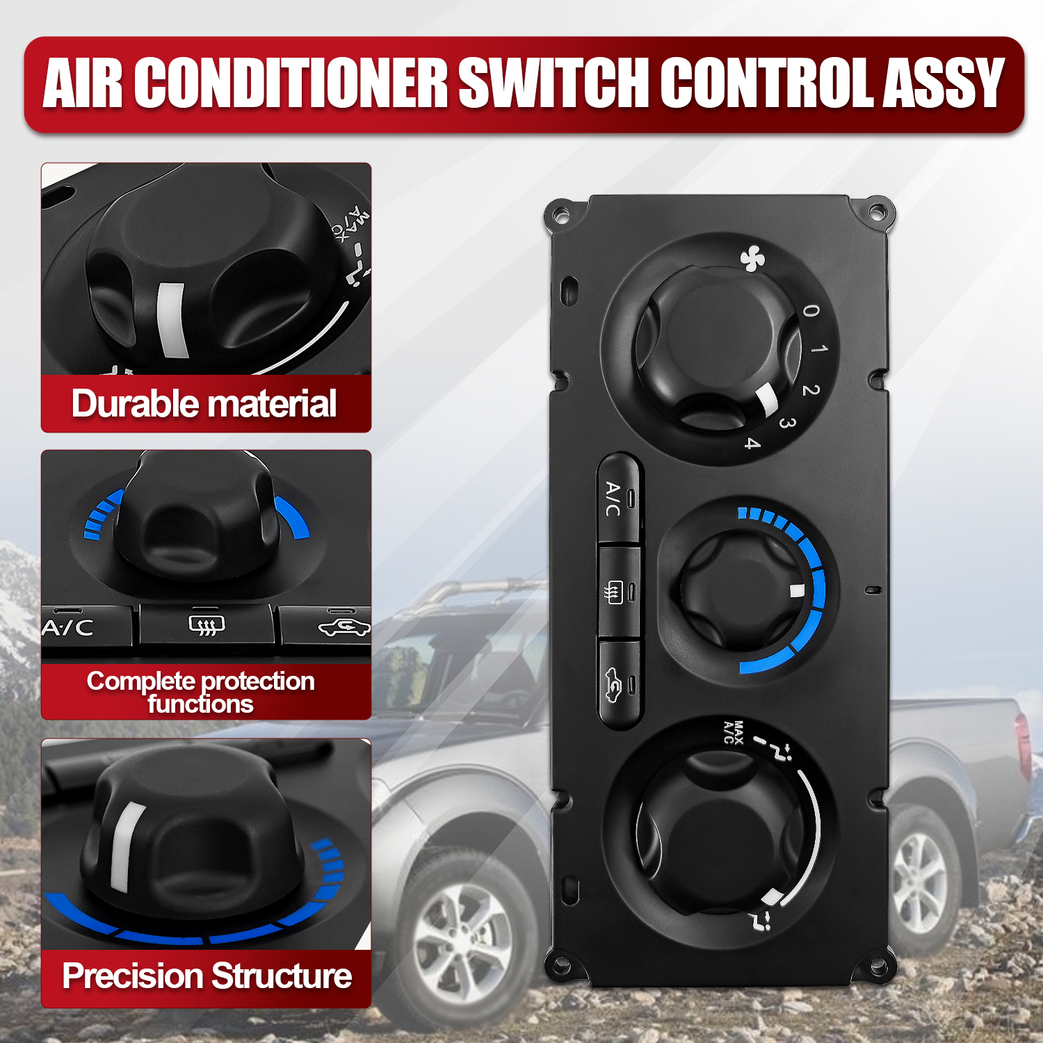 A/C Air Conditioner Switch Fit for Nissan Frontier Navara D40 NP300 2005-2006, 2013-2014 4.0L V6