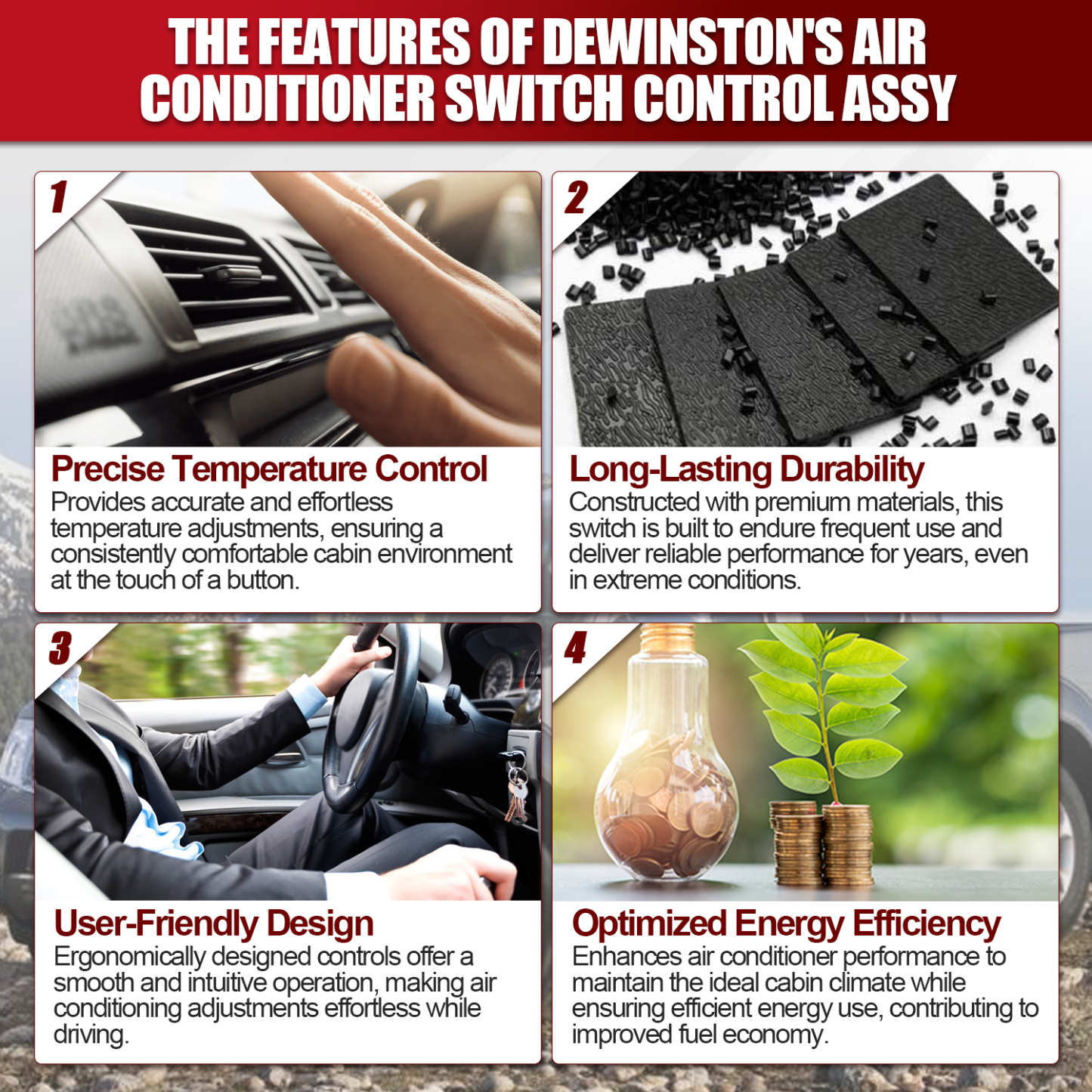 A/C Air Conditioner Switch Fit for Nissan Frontier Navara D40 NP300 2005-2006, 2013-2014 4.0L V6