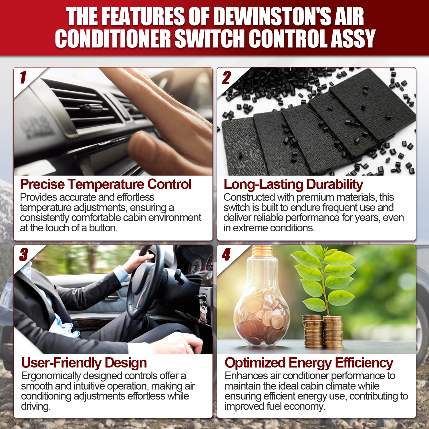 A/C Air Conditioner Switch Fit for Nissan Frontier Navara D40 NP300 2005-2006, 2013-2014 4.0L V6