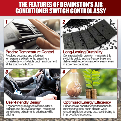 A/C Air Conditioner Switch Fit for Nissan Frontier Navara D40 NP300 2005-2006, 2013-2014 4.0L V6