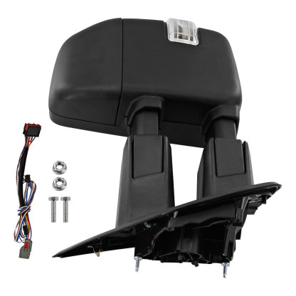 Left Driver Side Tow Mirror Compatible with Ford F250 F350 F450 2017-2022 W/Blind Spot Detection Support Power Glass Power Heated with Turn Signal Light & Puddle Light Manual Folding