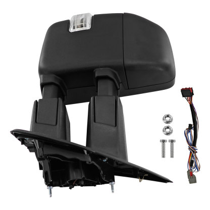 Right Passenger Side Tow Mirror Compatible with Ford F250 F350 F450 2017-2022 W/Blind Spot Detection Support Power Glass Power Heated with Turn Signal Light & Puddle Light Manual Folding