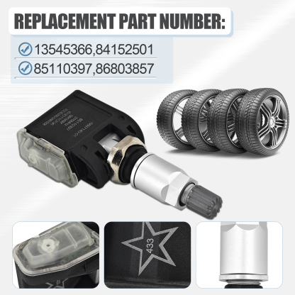 4 Pcs TPMS Trailer Tire Pressure Sensors for 2020-2024 Chevy Silverado & GMC Sierra