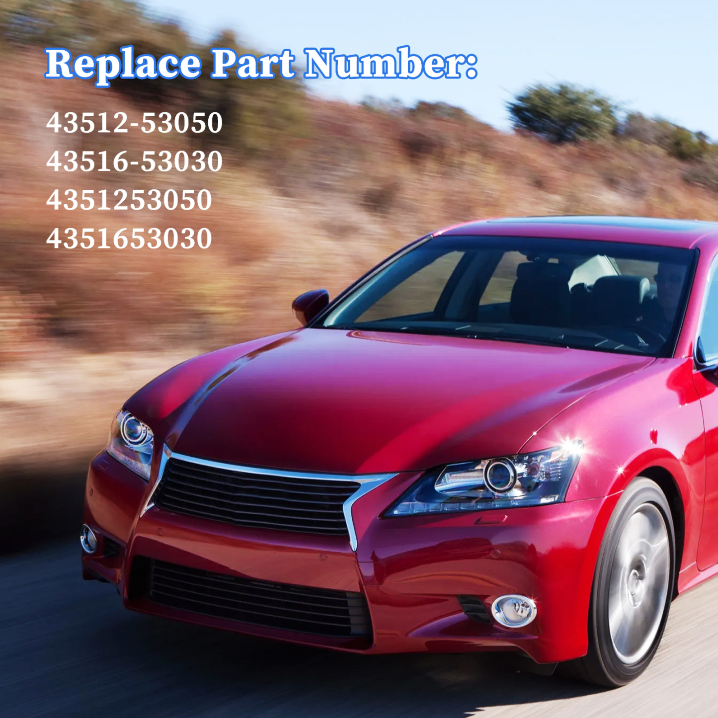 Front Brake Rotor Set with Brake Pad Kit for Lexus RWD F Sport GS350 2013-2020, GS300 2018-2019, RC350 RC300 2015-2024, GS200t RC200t 2016-2017