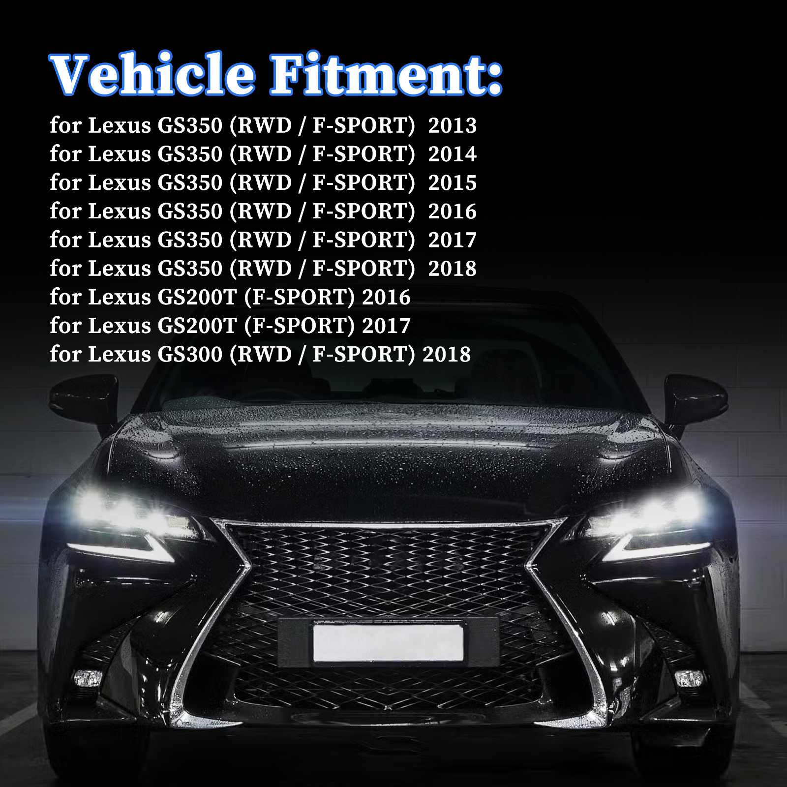 Front Brake Rotor Set with Brake Pad Kit for Lexus RWD F Sport GS350 2013-2020, GS300 2018-2019, RC350 RC300 2015-2024, GS200t RC200t 2016-2017