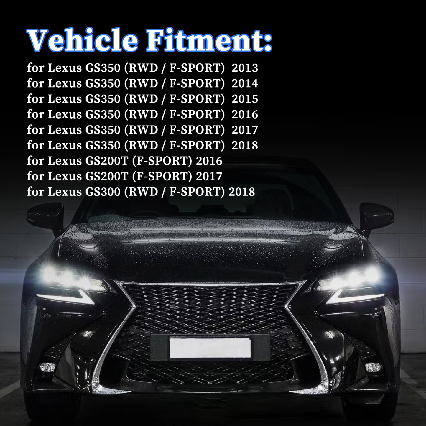 Front Brake Rotor Set with Brake Pad Kit for Lexus RWD F Sport GS350 2013-2020, GS300 2018-2019, RC350 RC300 2015-2024, GS200t RC200t 2016-2017