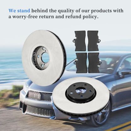 Front Brake Rotor Set with Brake Pad Kit for Lexus RWD F Sport GS350 2013-2020, GS300 2018-2019, RC350 RC300 2015-2024, GS200t RC200t 2016-2017