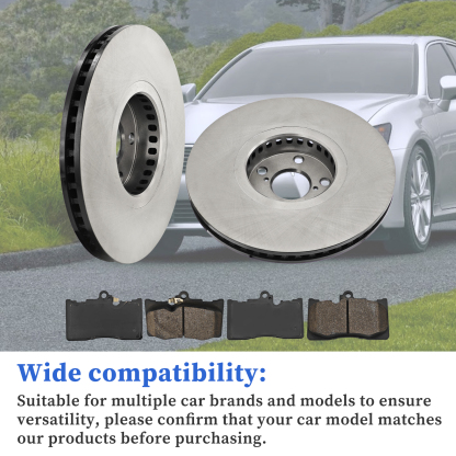 Front Brake Rotor Set with Brake Pad Kit for Lexus RWD F Sport GS350 2013-2020, GS300 2018-2019, RC350 RC300 2015-2024, GS200t RC200t 2016-2017