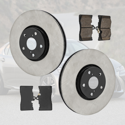 Front Brake Rotor Set with Brake Pad Kit for Lexus RWD F Sport GS350 2013-2020, GS300 2018-2019, RC350 RC300 2015-2024, GS200t RC200t 2016-2017