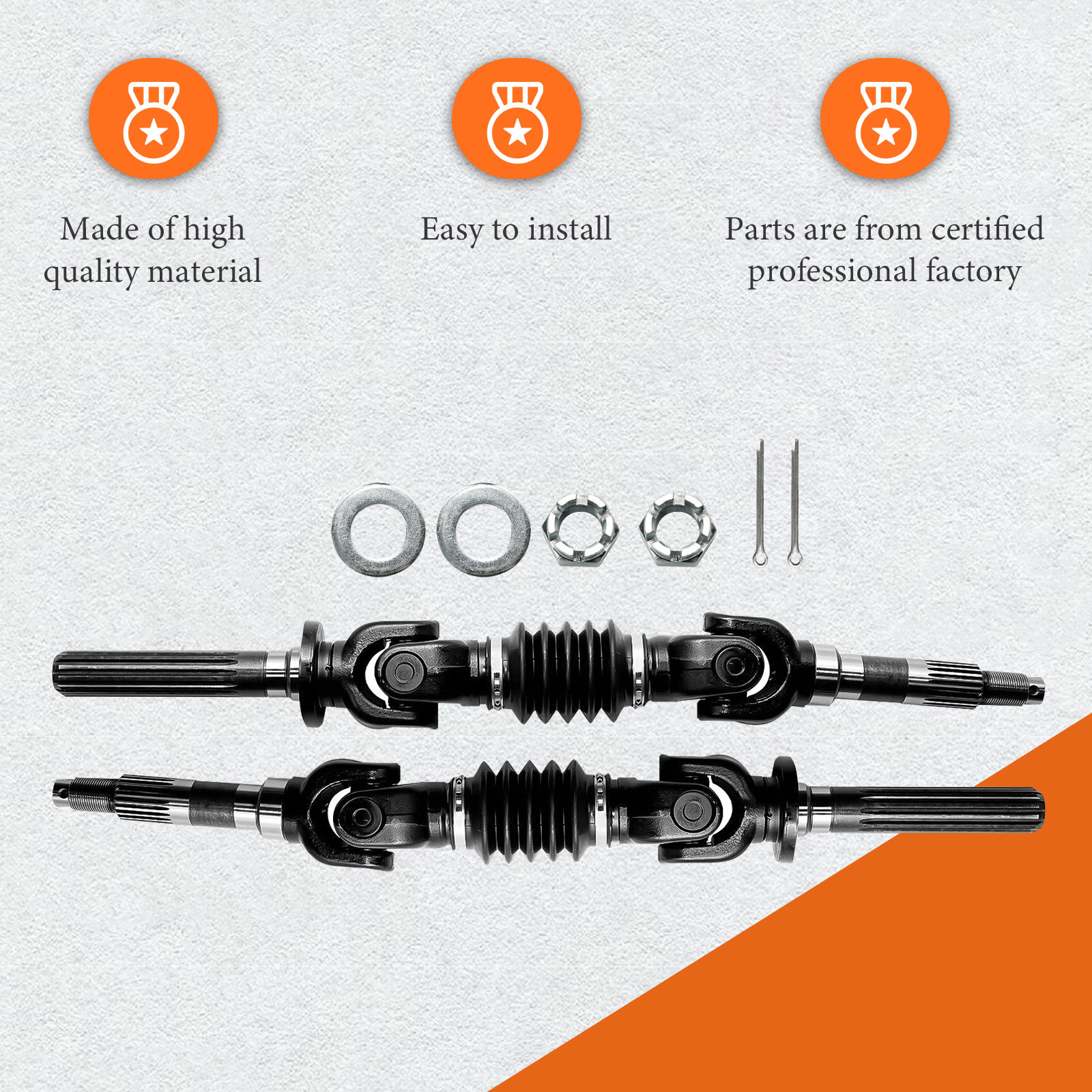 Rear Left & Right CV Axles Set for 2004-2016 Kubota RTV900 RTV1100 RTV1140 CPX