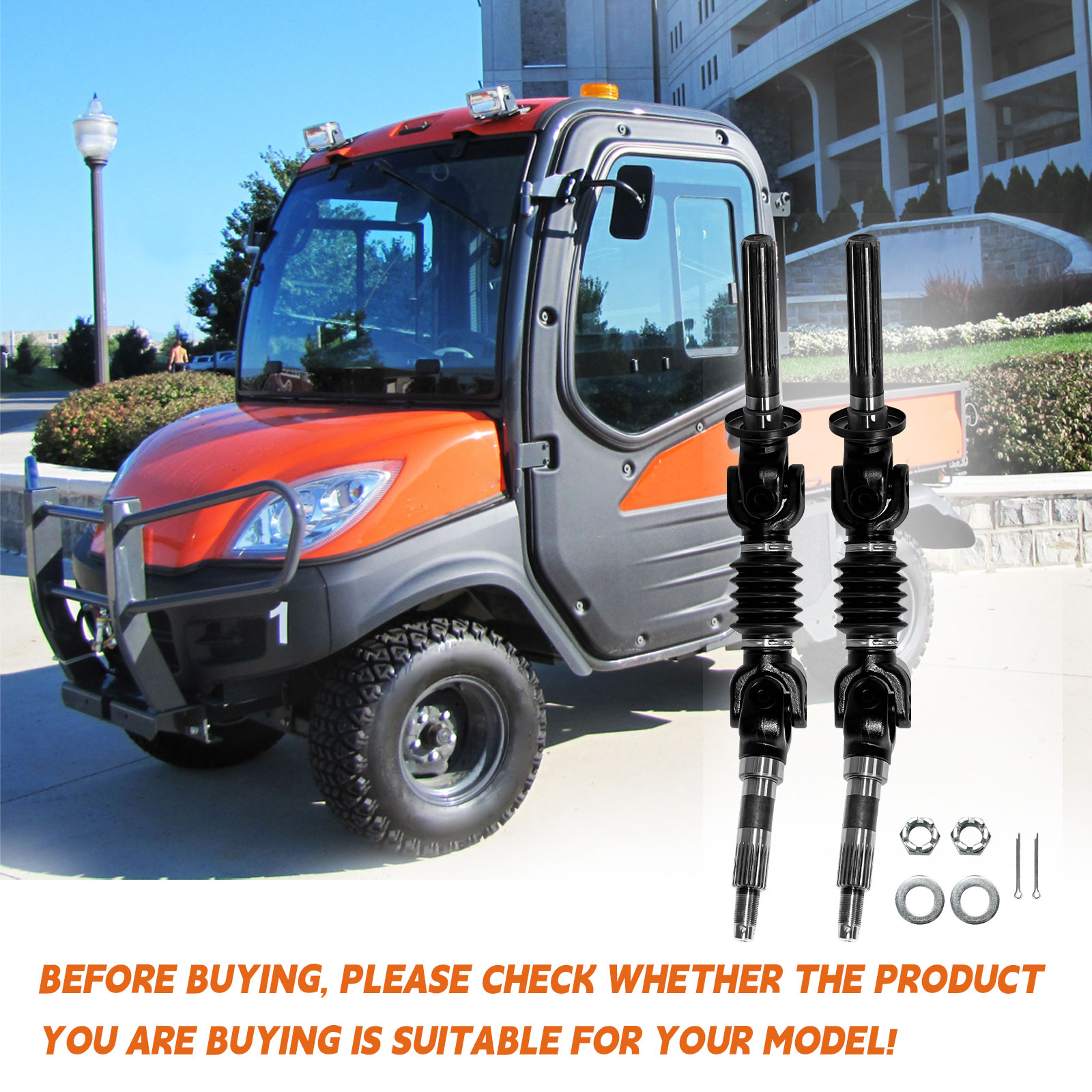 Rear Left & Right CV Axles Set for 2004-2016 Kubota RTV900 RTV1100 RTV1140 CPX