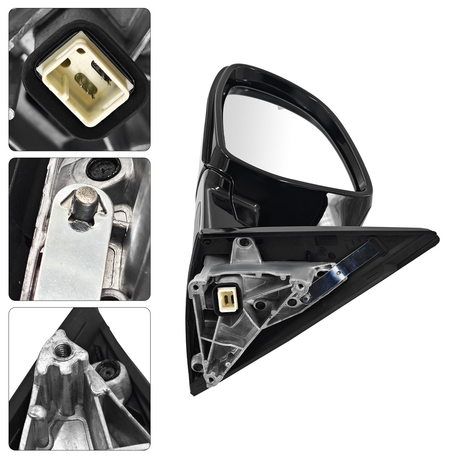 Left Driver SideLeft Black Mirror Fit For BMW X4 2019-2022 Heated Power Adjustable Auto Fold Mirror with Blind Spot Detection, Turn Signal, Memory Function