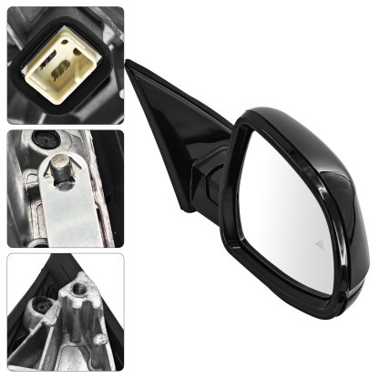 Right Black Mirror Fit For BMW X4 2019-2022 Heated Power Adjustable Auto Fold Mirror with Blind Spot Detection, Turn Signal, Memory Function