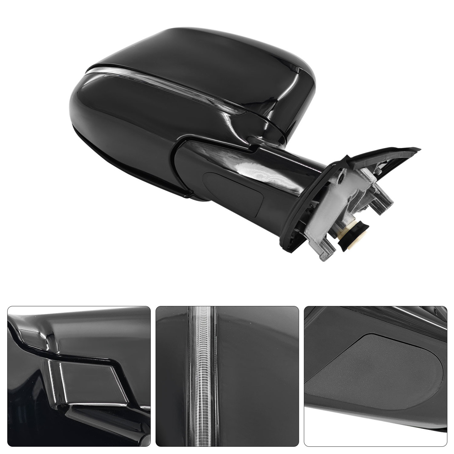 Right Black Mirror Fit For BMW X4 2019-2022 Heated Power Adjustable Auto Fold Mirror with Blind Spot Detection, Turn Signal, Memory Function