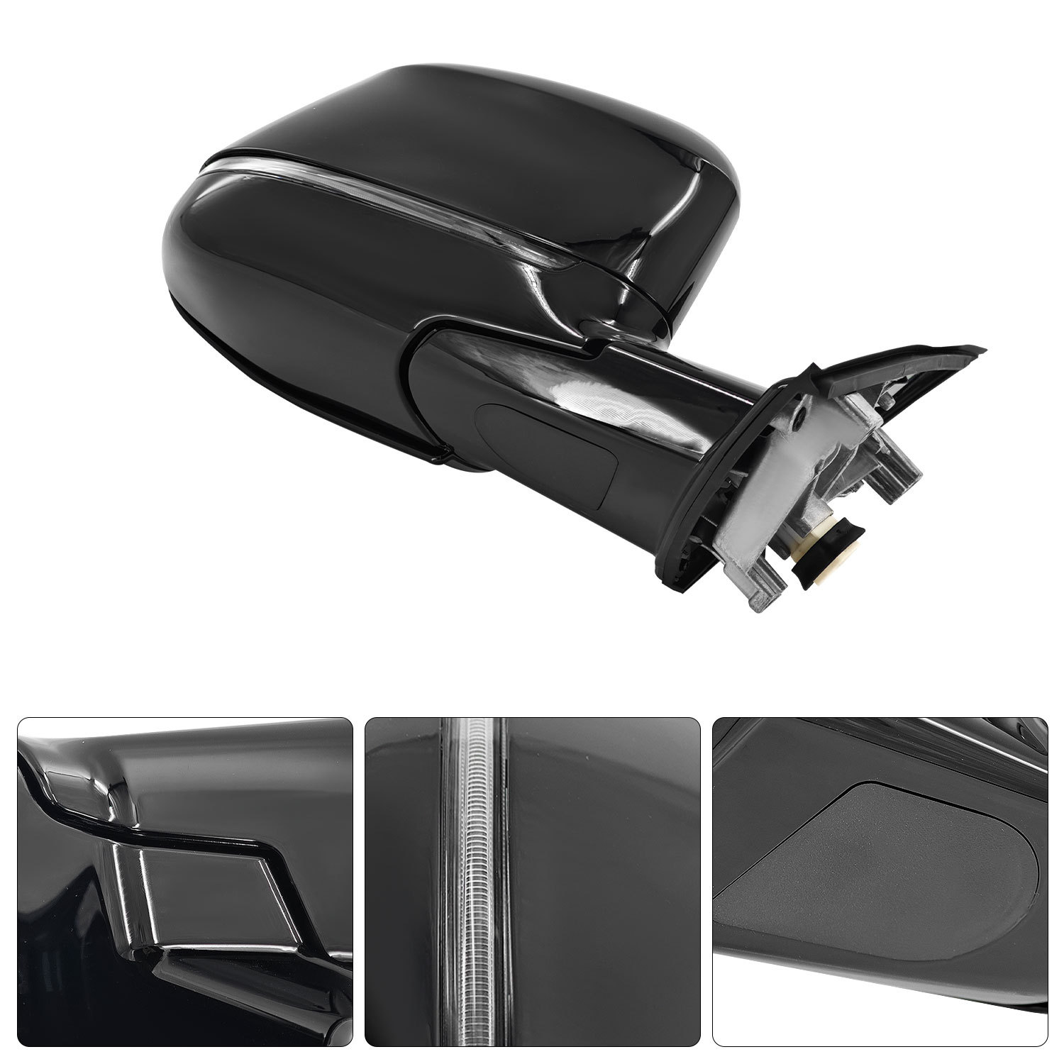 Right Black Mirror Fit For BMW X4 2019-2022 Heated Power Adjustable Auto Fold Mirror with Blind Spot Detection, Turn Signal, Memory Function