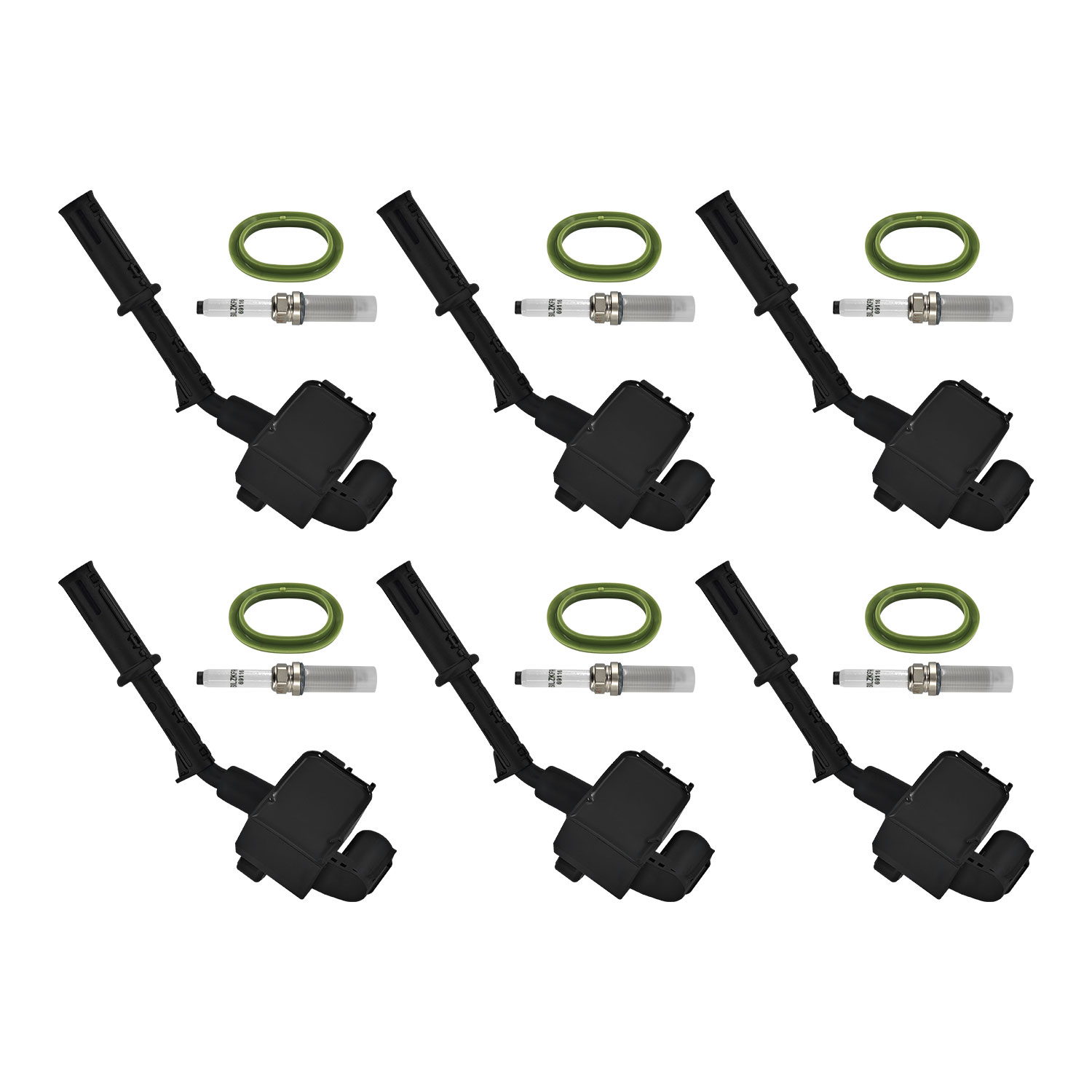 Ignition Tune-Up 6 Spark Plug Coil Kit for Benz GLE350 Base/4Matic Sport 3.5L V6 2016-2018 for 2012-2016 E350 Base/4Matic C207 W212 W166
