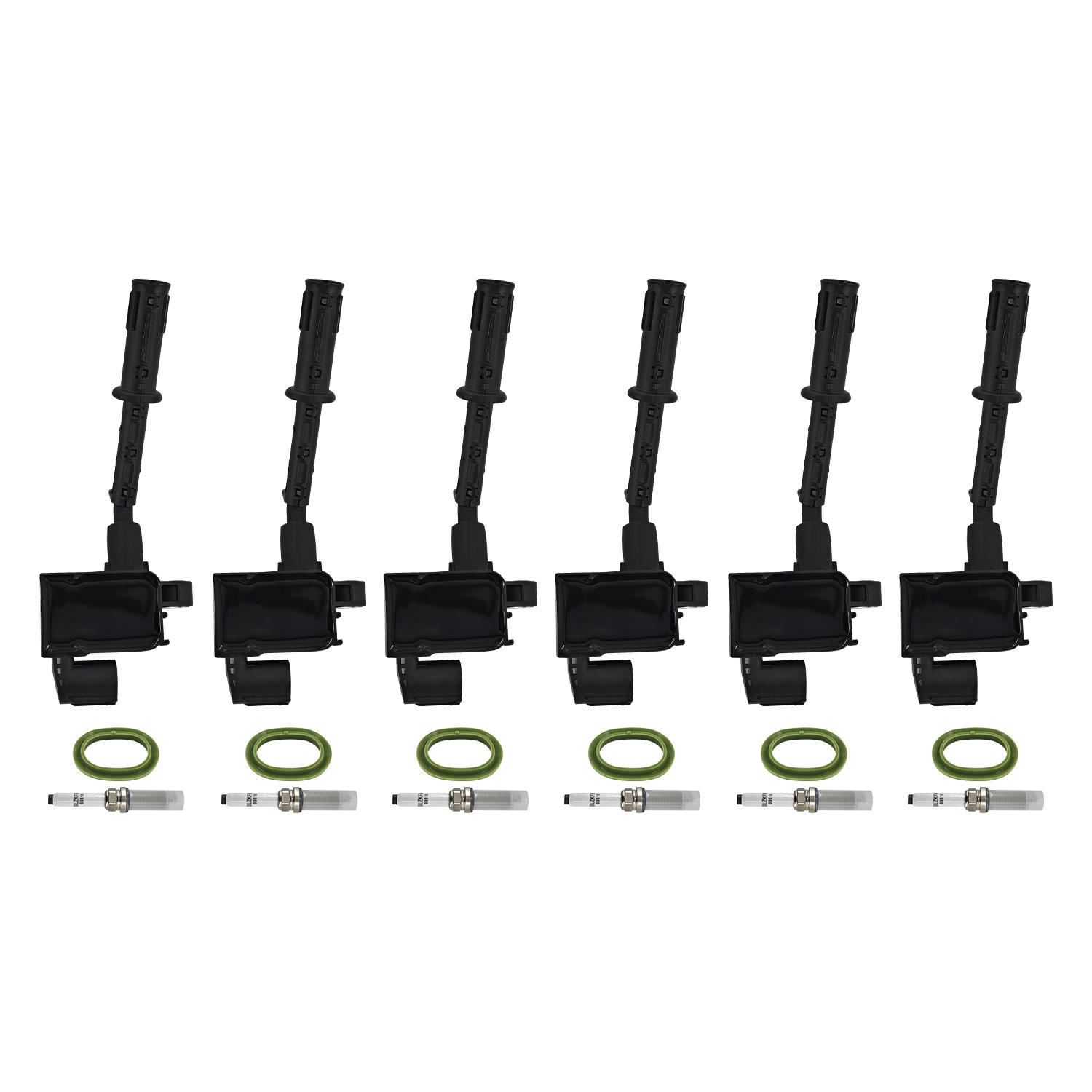 Ignition Tune-Up 6 Spark Plug Coil Kit for Benz GLE350 Base/4Matic Sport 3.5L V6 2016-2018 for 2012-2016 E350 Base/4Matic C207 W212 W166