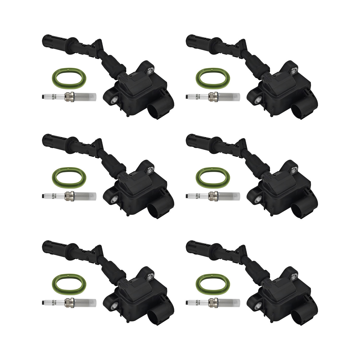 Ignition Tune-Up 6 Spark Plug Coil Kit for Benz GLE350 Base/4Matic Sport 3.5L V6 2016-2018 for 2012-2016 E350 Base/4Matic C207 W212 W166