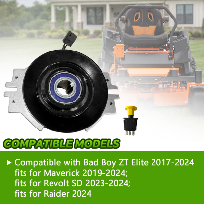 Electric PTO Clutch Kit fits Bad Boy ZT Elite w/Switch, fits Maverick, fits Revolt SD Raider, fits Bad Boy Walk Behind