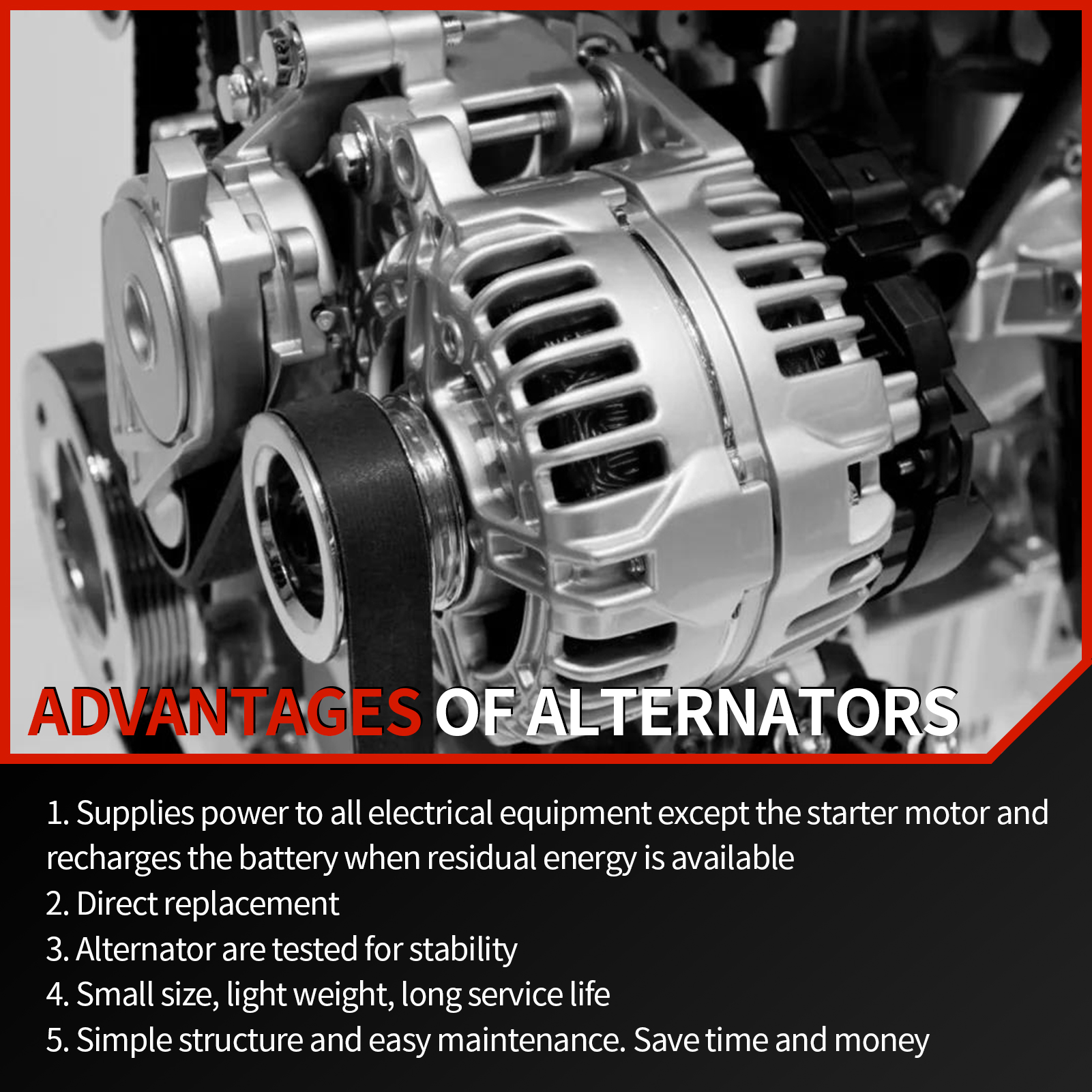 Alternator Fits for Kia Sorento 2019-2020 3.3L #37300-3L050