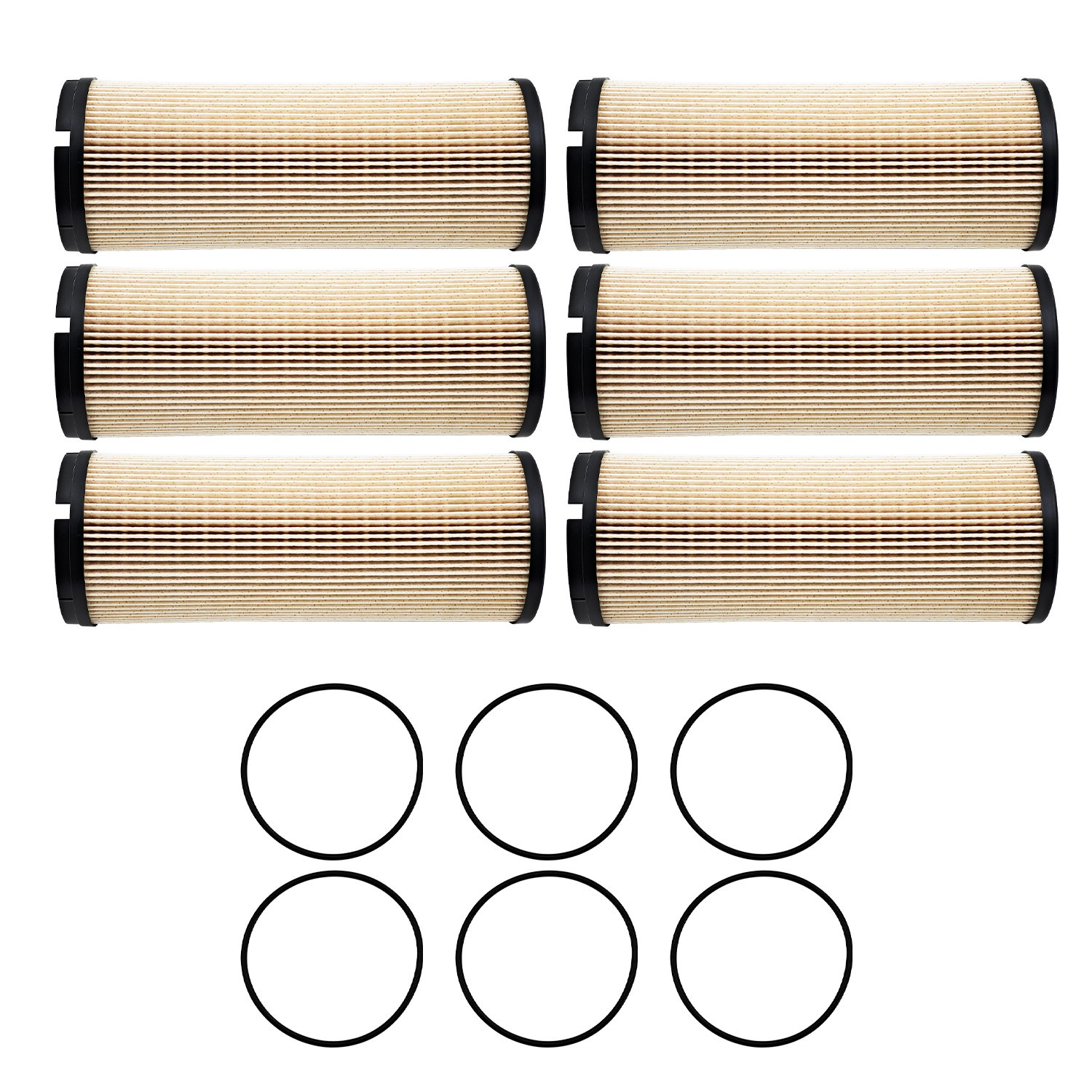 6pcs Fuel Filter for Cummins EPA '17 ISX-12 ISX-15 2017-2024, for
