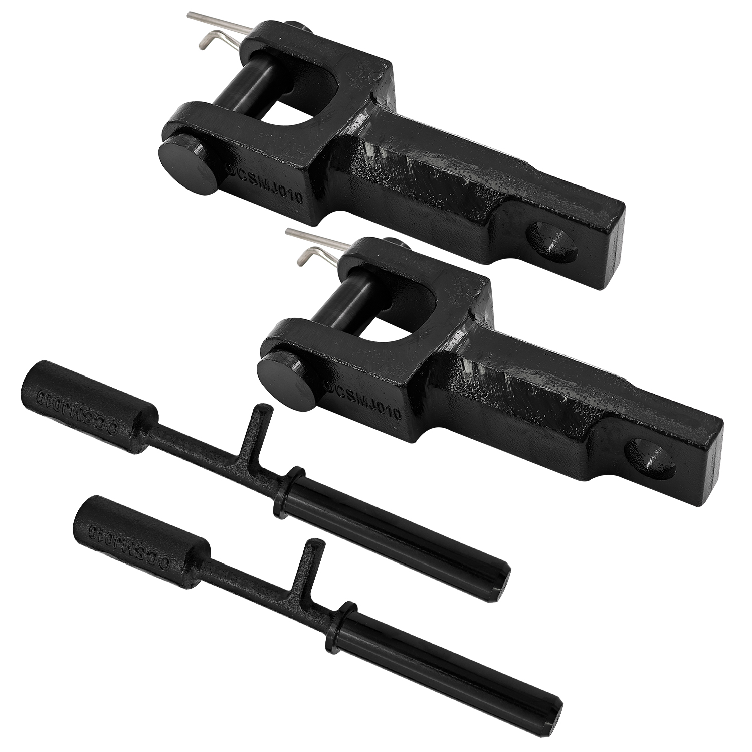 A20-6013 Full Set Rev A Tow Hooks Tow Pin Kit Compatible with Peterbilt for Kenworth with Pins A65-6008 and Tow Pin