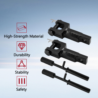 A20-6013 Full Set Rev A Tow Hooks Tow Pin Kit Compatible with Peterbilt for Kenworth with Pins A65-6008 and Tow Pin