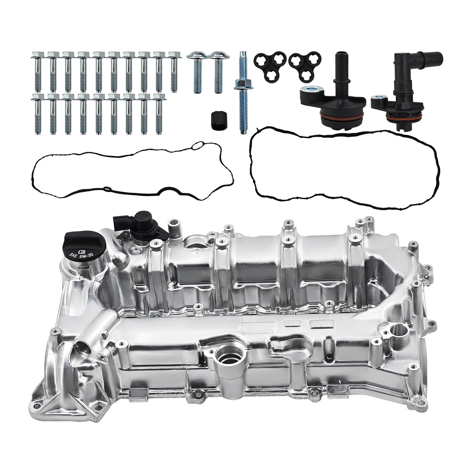 Aluminum Engine Valve Cover Kit fit for Chevy Malibu Cruze, Trax, Buick Encore 2016-2022 1.4L 1.5L