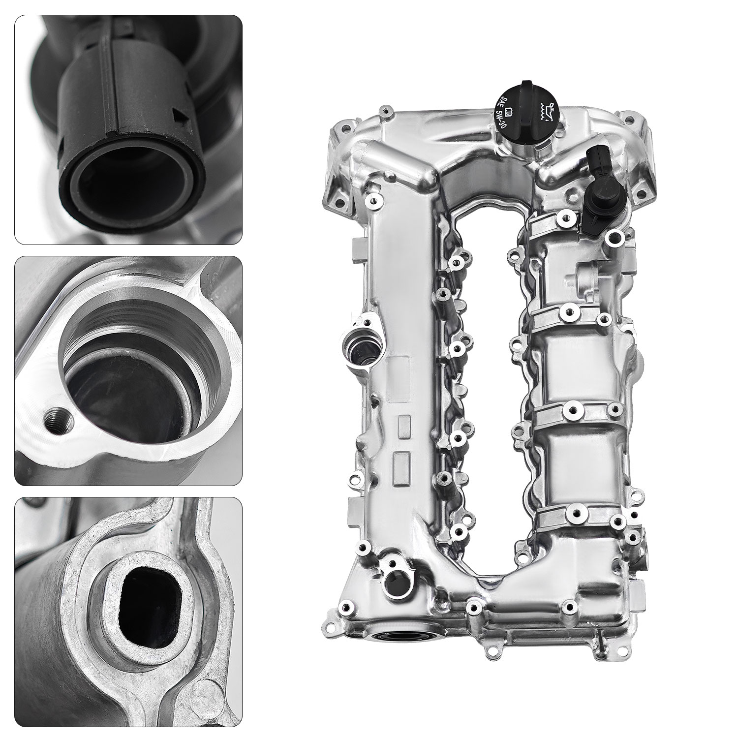 Aluminum Engine Valve Cover Kit fit for Chevy Malibu Cruze, Trax, Buick Encore 2016-2022 1.4L 1.5L