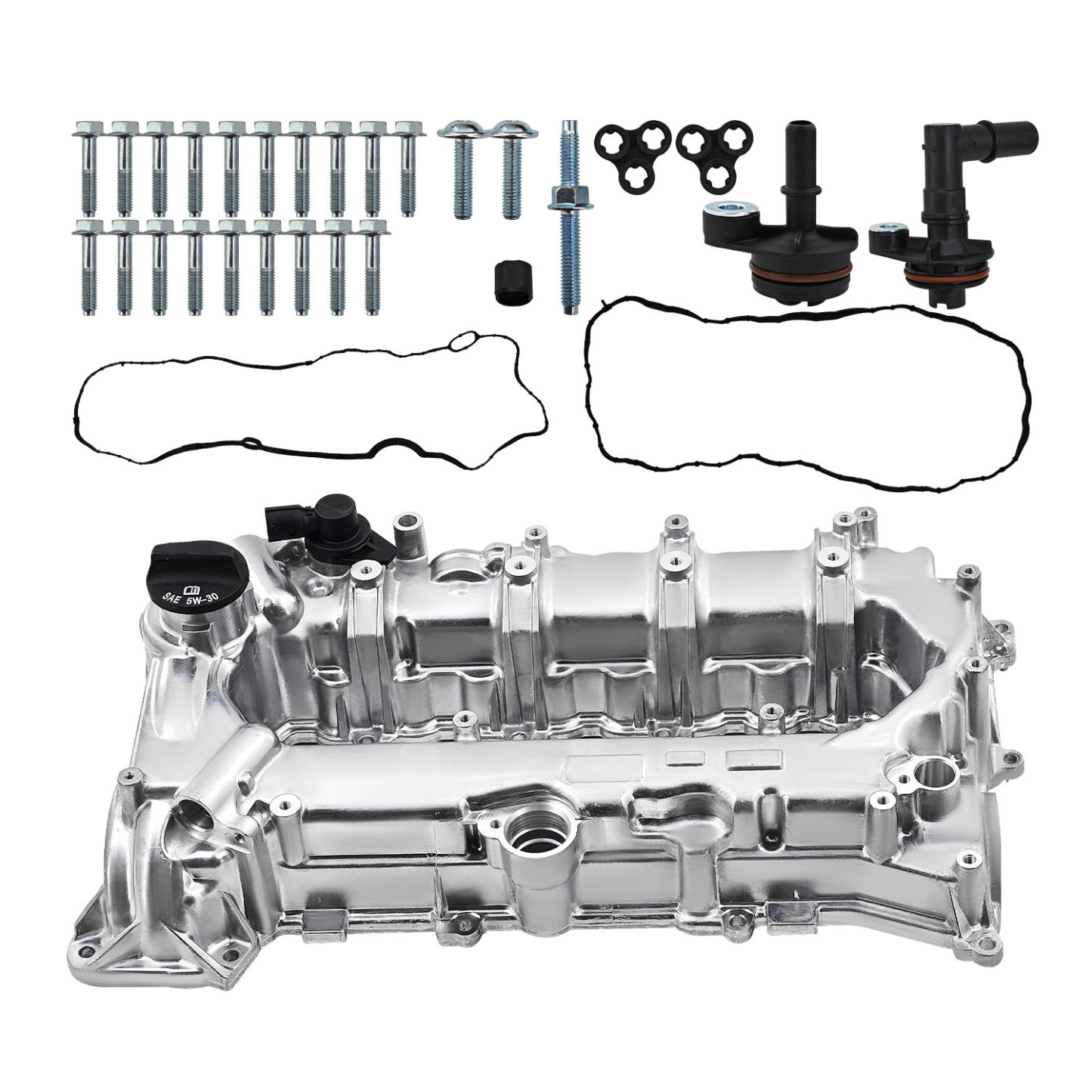 Aluminum Engine Valve Cover Kit fit for Chevy Malibu Cruze, Trax, Buick Encore 2016-2022 1.4L 1.5L