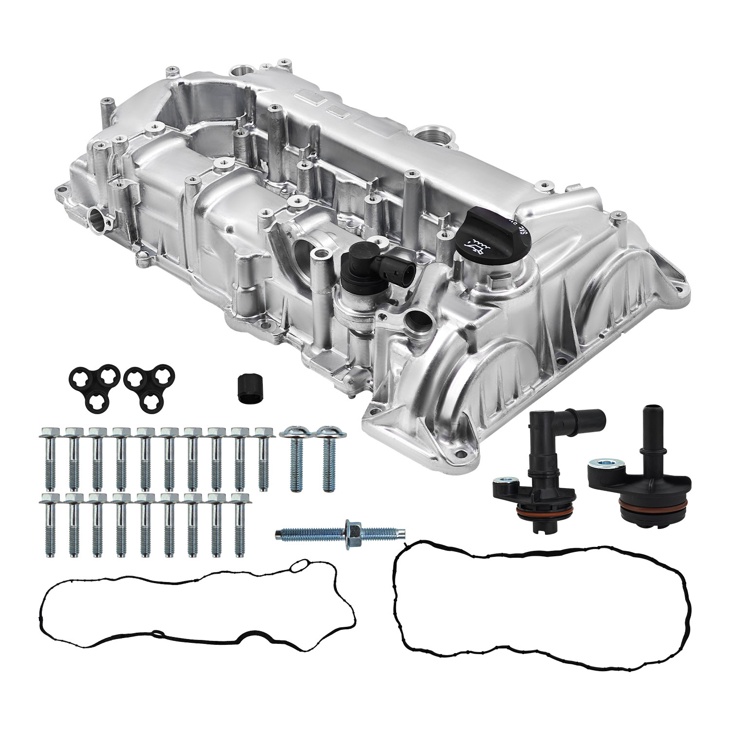 Aluminum Engine Valve Cover Kit fit for Chevy Malibu Cruze, Trax, Buick Encore 2016-2022 1.4L 1.5L
