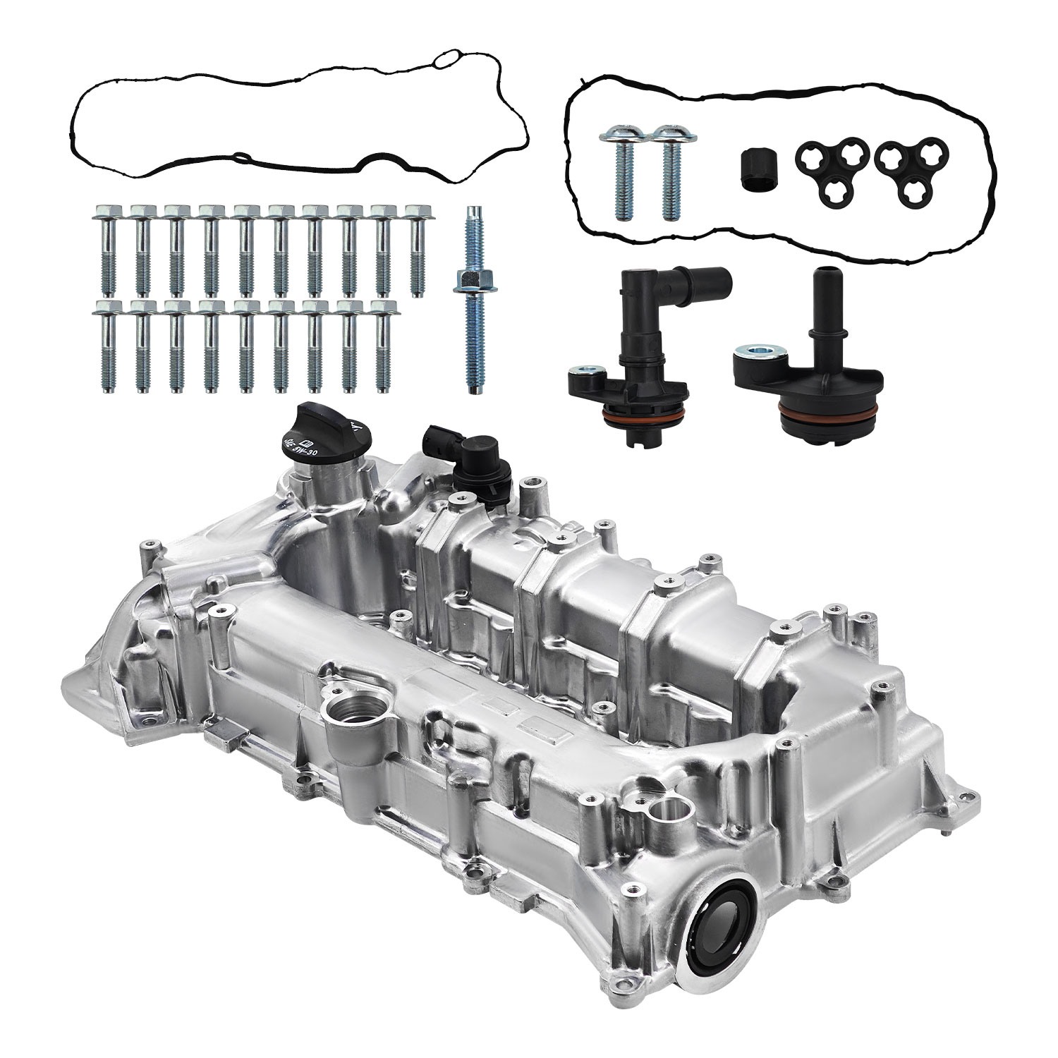 Aluminum Engine Valve Cover Kit fit for Chevy Malibu Cruze, Trax, Buick Encore 2016-2022 1.4L 1.5L