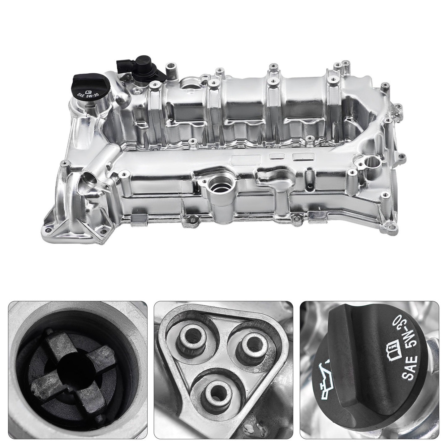 Aluminum Engine Valve Cover Kit fit for Chevy Malibu Cruze, Trax, Buick Encore 2016-2022 1.4L 1.5L